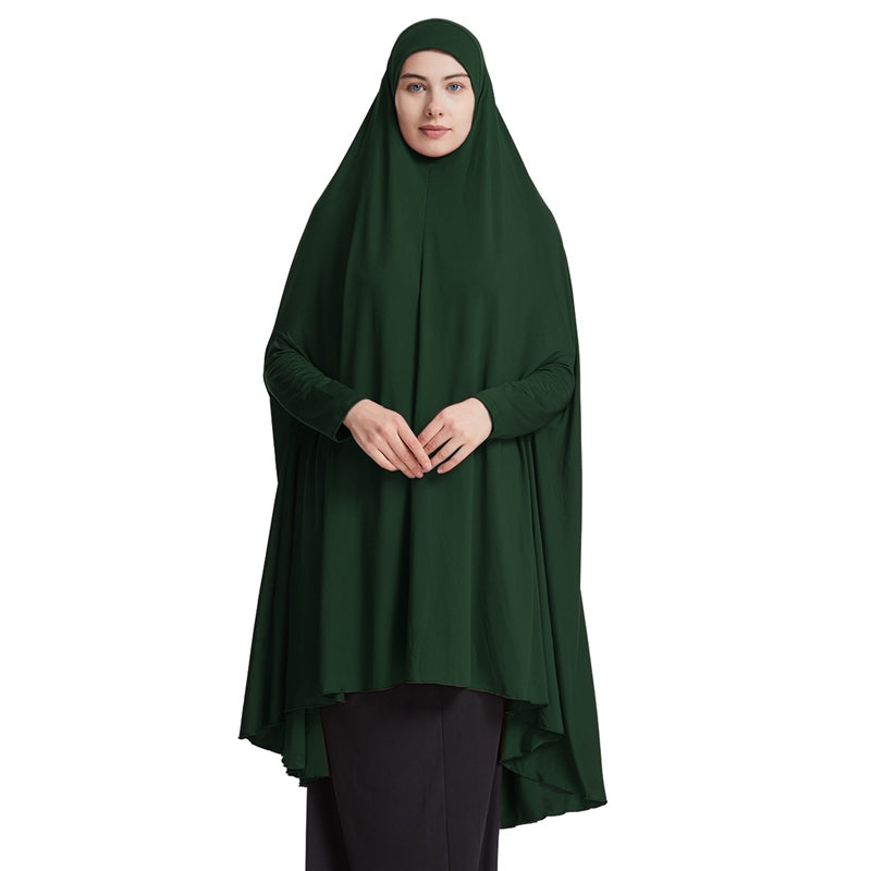 Jilbab à manches pour femmes musulmanes, 10 options de couleurs