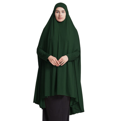 Jilbab à manches pour femmes musulmanes, 10 options de couleurs