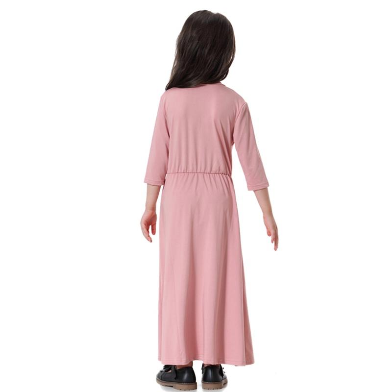 Young Girls Abaya Middle East Arab Clothing Kids School Wear