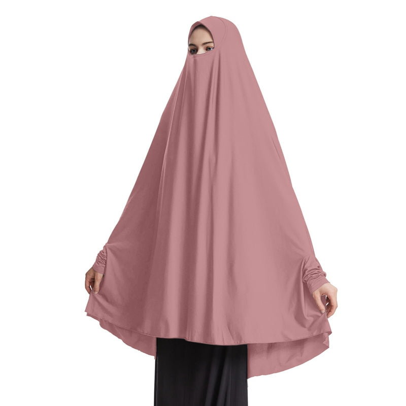 Jilbab à manches, 10 options de couleurs