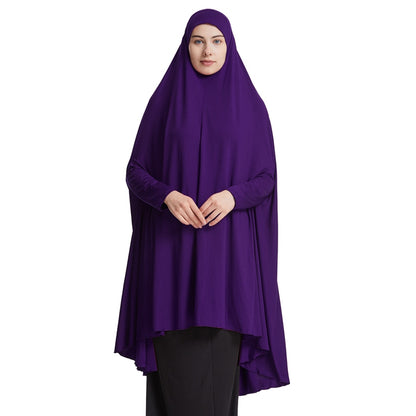 Jilbab à manches pour femmes musulmanes, 10 options de couleurs