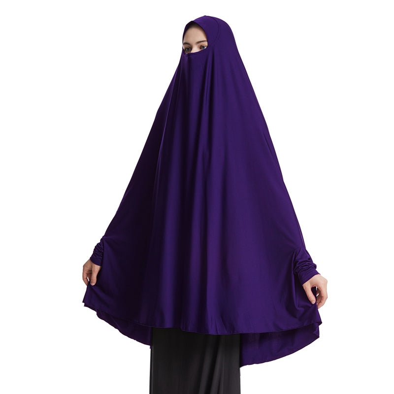 Jilbab à manches, 10 options de couleurs