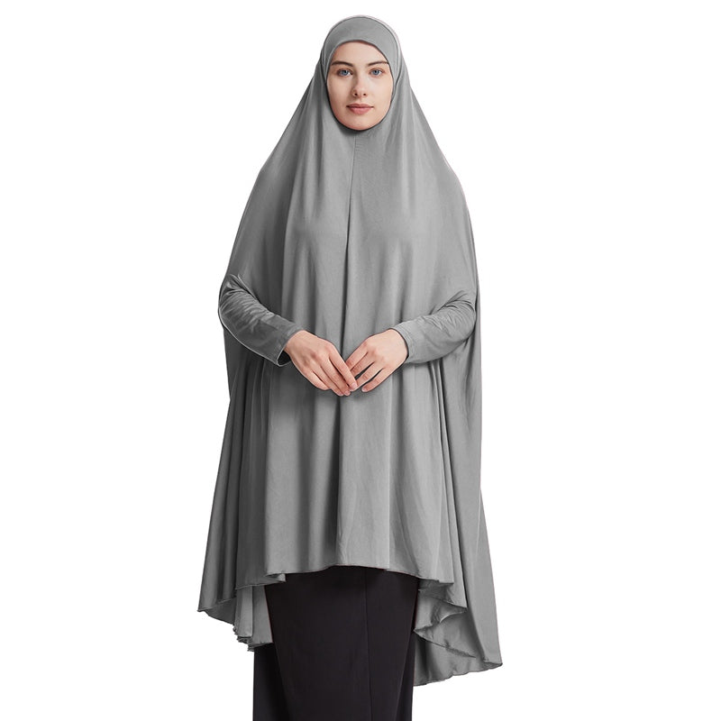 Jilbab à manches pour femmes musulmanes, 10 options de couleurs