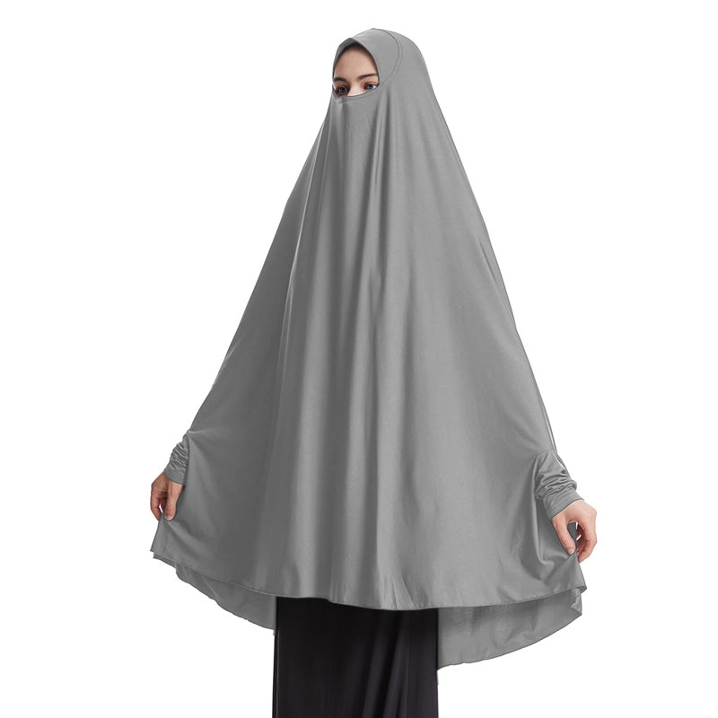 Jilbab à manches, 10 options de couleurs