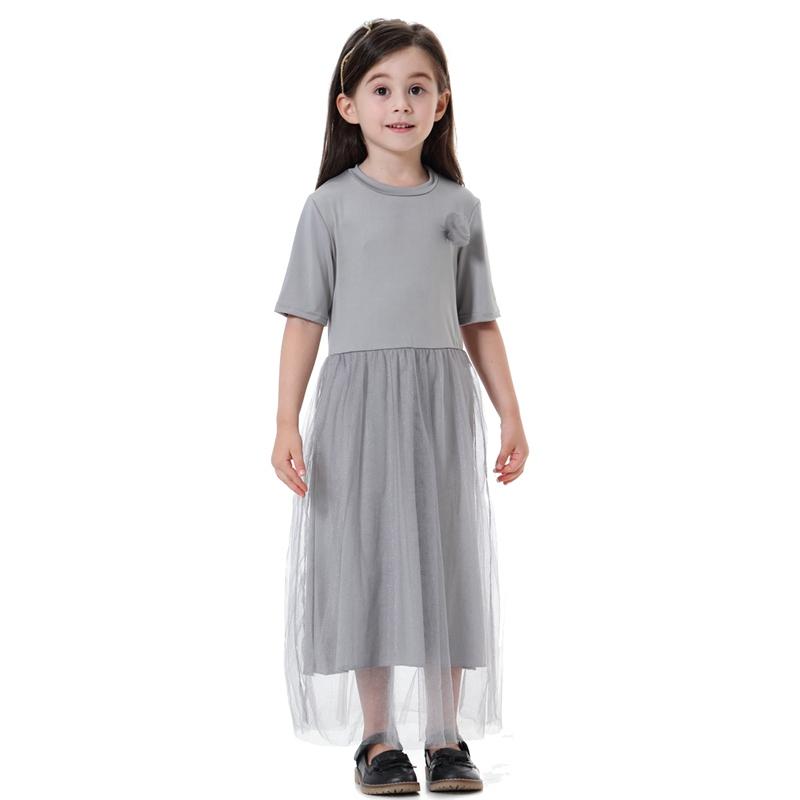 Vêtements pour enfants arabes du Moyen-Orient, robe en maille tendance pour filles