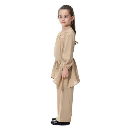 Ensemble de vêtements pour filles arabes du Moyen-Orient, chemisier, haut et pantalon