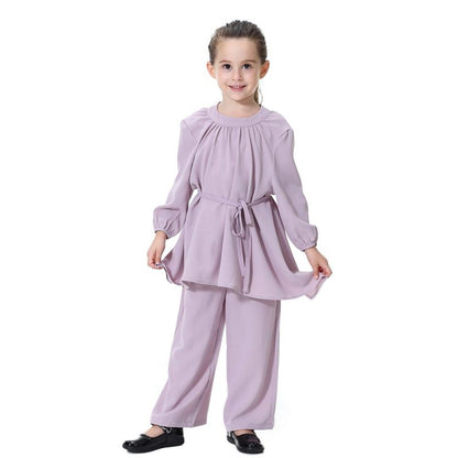 Ensemble de vêtements pour filles arabes du Moyen-Orient, chemisier, haut et pantalon