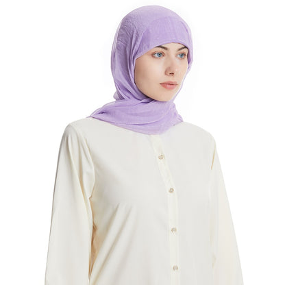 Ensemble foulard hijab en mousseline avec bonnet sous-foulard