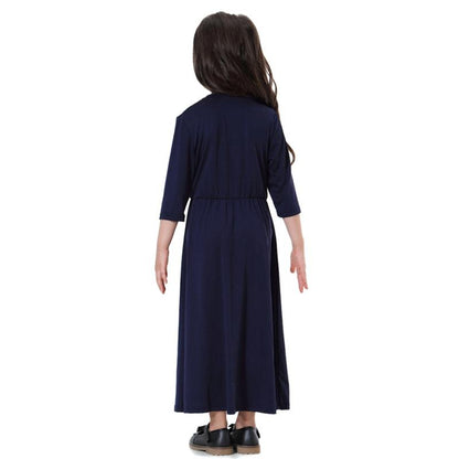 Young Girls Abaya Middle East Arab Clothing Kids School Wear