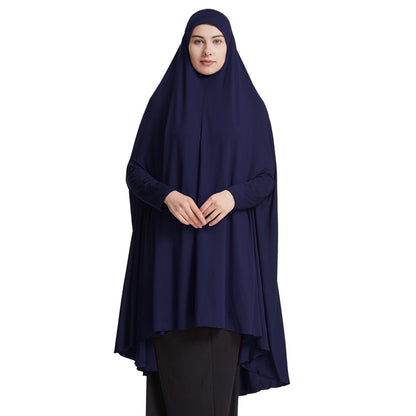 Jilbab à manches pour femmes musulmanes, 10 options de couleurs