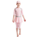 Muslim Girl Burkinis 3 Pieces Set Child Swimwear Swimsuit