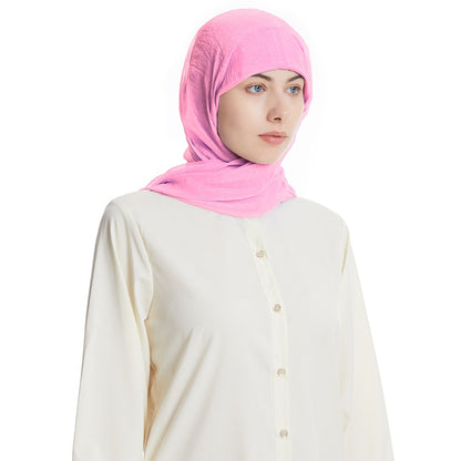 Ensemble foulard hijab en mousseline avec bonnet sous-foulard