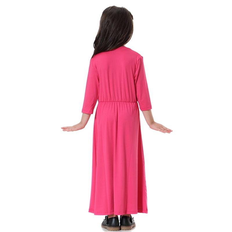 Young Girls Abaya Middle East Arab Clothing Kids School Wear
