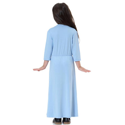 Young Girls Abaya Middle East Arab Clothing Kids School Wear