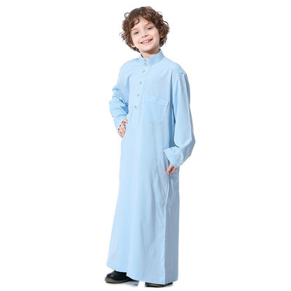 Vêtements pour enfants, style arabe du Moyen-Orient, col montant, pour garçons