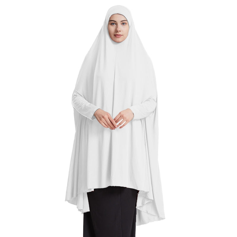 Jilbab à manches pour femmes musulmanes, 10 options de couleurs
