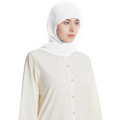 Ensemble foulard hijab en mousseline avec bonnet sous-foulard