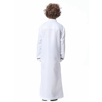 Vêtements pour enfants arabes du Moyen-Orient, robe à col montant, thobes pour garçons